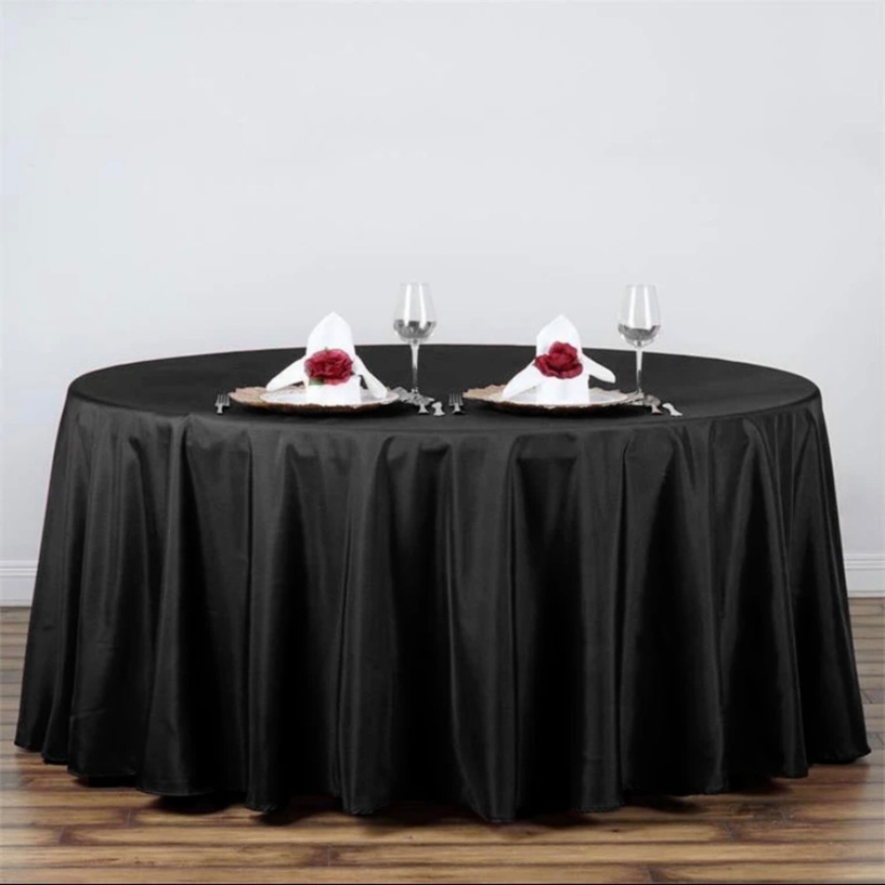 SOLD 12 Black Round Tablecloths SOLD